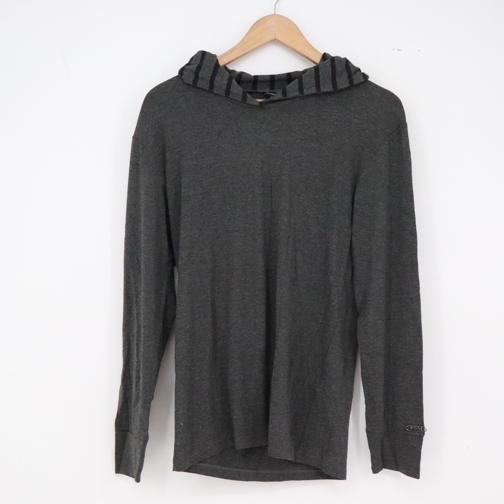 Two Blind Brothers Hoodie Mens XS Pullover Charcoal Gray Braille Tag NEW